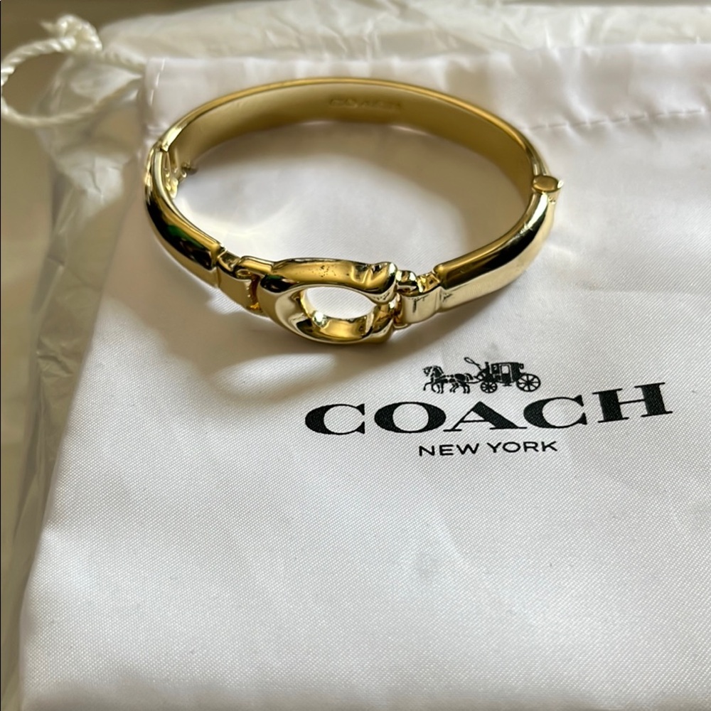 Coach Gold-Tone Bangle Bracelet